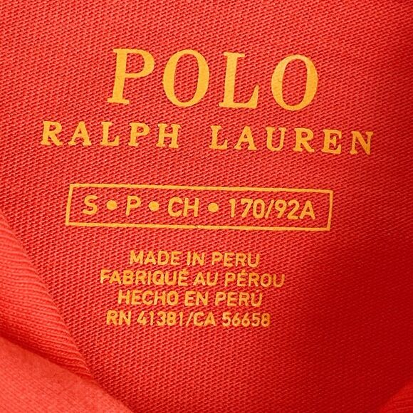 Polo Ralph Lauren Coral Red Hoodie Shirt Size Small Pullover Lightweight Preppy - Picture 4 of 13